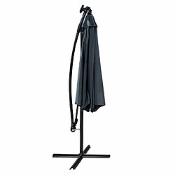 Akord Parasol de jardin déporté - Gris foncé