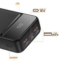 Avis Max excell Batterie de Secours 20000mAh USB-C PD 20W / 2 USB 22.5W avec Écran LCD Noir
