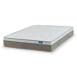 Matelas Leafsleep Nature Spring Visco - ressorts ensachés, mousse à mémoire et tissu Tencel.