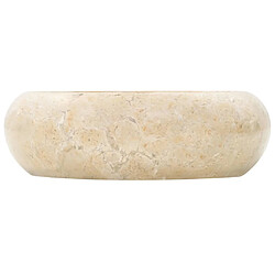 Helloshop26 Lavabo vasque évier diamètre 40 cm marbre crème 02_0002551