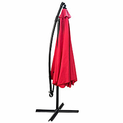 Akord Parasol de jardin déporté - Rouge