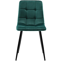 Acheter Blossom Paris Set salle à manger 5 pièces, table ronde ø100cm plateau blanc, pieds or, 4 chaises velours vert
