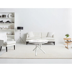 Inside 75 Table à manger ronde extensible - Blanc