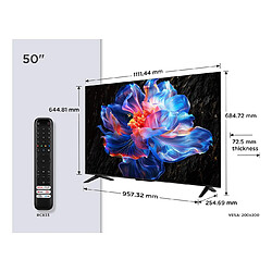 Acheter TV HDR Tcl 50P69K 127 cm 4K UHD 2025 Aluminium brossé