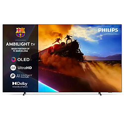 TV OLED Ambilight Philips 48OLED760 121 cm 4K UHD 2025 Gris métal