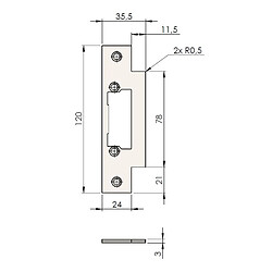 Têtière simple inox ULTIMFIT 120mm profil bois HERACLES PCA 921X
