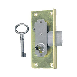 Select Serrure à entailler de bibliothèque 514 axe 25mm largeur 45mm gauche avec 1 clé DEVISMES S514A25GLBL