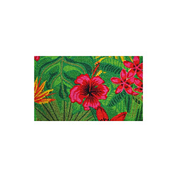I.D. Mat  TAPIS COCO NATUREL HIBISCUS 45X75CM IDMAT - COCON4575HIBISC