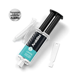 Colle époxy bi-composant - CYANOLIT - Araldite - Crystal - 24 ml - Transparent - Haute résistance - Idéale pour assemblages d
