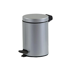 POUBELLE CYJEU SDB 3L GRIS METAL ROSSIGNOL - 90024