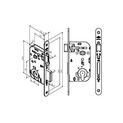 Jpm coffre de serrure profil européen - Noir