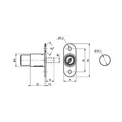 Ronis Serrure batteuse - Nickel