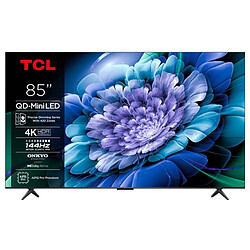 TV QD Mini LED Tcl 85C69K 216 cm 4K UHD 2025 Aluminium brossé