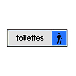 Plaque toilettes hommes en plexi couleur 170x45mm NOVAP 4036489