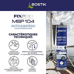 MASTIC FIXPRO MSP104 AUTO BATEAU 290ML BOSTIK - 30618385