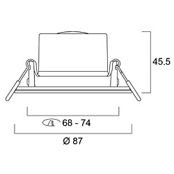 Spot encastré à LED intégré YOURHOME 500lm blanc IP65 4000K 830 SYLVANIA 90015