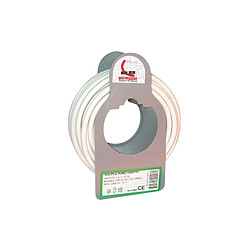 CABLE H05VVF 2X1 10M BLANC COURONNE ELECTRALINE - 60107025J