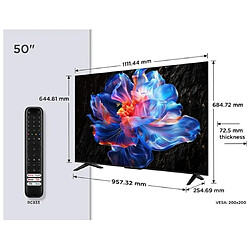 TV HDR Tcl 50P69K 127 cm 4K UHD 2025 Aluminium brossé pas cher