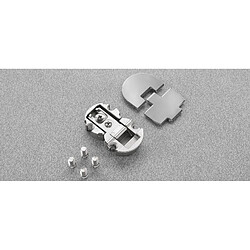 Charnière centrale avec cache PACTA inox SALICE FRCK59RXXXI