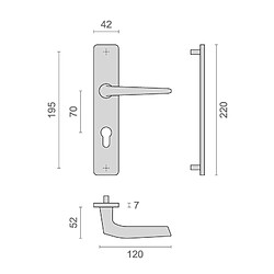 Ensemble sur plaque HIONNA type clé I argent HERACLES B HIONNA 03