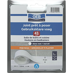 Joint prêt à poser - GEB - Largeur 41 mm x 3,35 m - Blanc