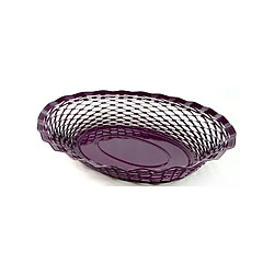 VINTAGE CORBEILLE PAIN OVALE PRUNE 30x24 CM ROGER ORFEVRE - 726137