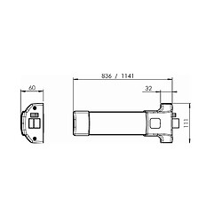 Jpm Barre antipanique à poussoir - Blanc