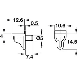 Avis Taquet plastique de console boîte de 100 HAFELE 282 12 705 BT100