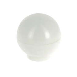 Cadap Bouton boule rond plastique - Blanc