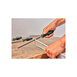 Bosch Set de 5 limes (limes ronde/demi-ronde/plate/triangulaire/carrée acier au carbure dur course moyenne 2 Softgrip)