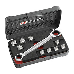 FACOM Coffret cle plates a cliquet + 9 bagues