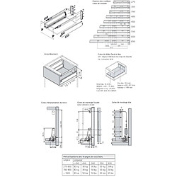 Tiroir TANDEMBOX antaro hauteur D blanc L450mm BLUMOTION ANT358D450BLS