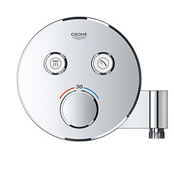 Thermostatique encastré rond GROTHERM SMARTCONTROL GROHE 29120000 2 sorties - chrome