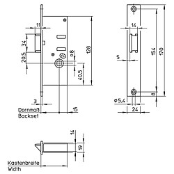 Wilka Serrure bec de cane - argent