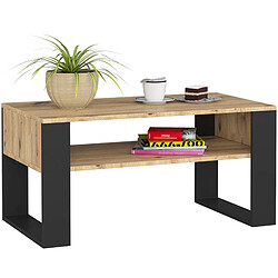 Akord Table basse Domi - chêne artisan/noir