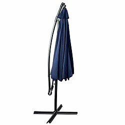 Akord Parasol de jardin déporté - Bleu marine