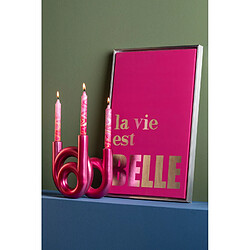 Present Time Bougeoir Anneaux moyen LOOPA - Rose