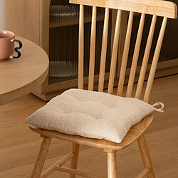 Atmosphera Galette de chaise bouclette SOANA - Blanc