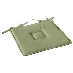 Toilinux Galette de chaise plate Panama - 40 cm x 40 cm - Olive