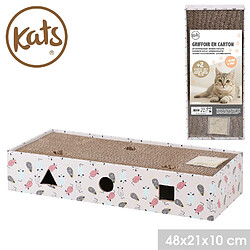 Avis Toilinux Griffoir à chat avec clochettes et herbe à chat COOKIE - Blanc