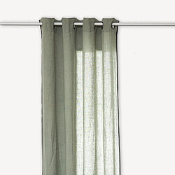 Atmosphera Rideau en 100% lin LINAH - 130 x 260 cm - Céladon