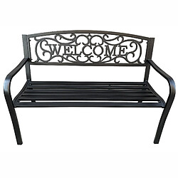 Akord Banc de jardin Nerina - Noir