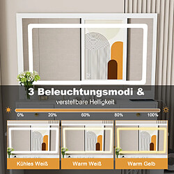 Fenchilin Coiffeuse avec Miroir LED et Taboure 137cm