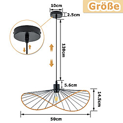 ZMH Suspension Vintage 1 Flame E27 Noir Salle à Manger Sans Ampoule