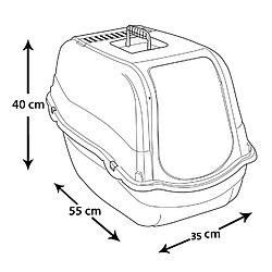 Toilinux Maison de toilette litière pour chat EDEN - Vert sauge