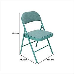 Avis Five Simply Smart Lot de 4 chaises pliantes en tissu chiné FLEXY - Vert