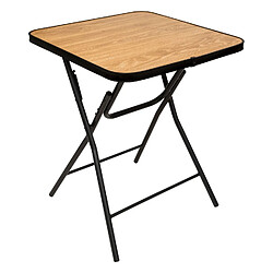Five Simply Smart Table pliante renforcée en bois et métal FOLDA - Beige et noir