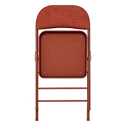 Five Simply Smart Lot de 4 chaises pliantes en tissu chiné FLEXY - Rouge pas cher