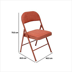 Acheter Five Simply Smart Lot de 4 chaises pliantes en tissu chiné FLEXY - Rouge