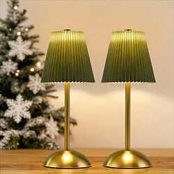 ZMH Lot De 2 Lampe De Table LED Sans Fil Avec Variateur Tactile Et 3 Températures De Couleur